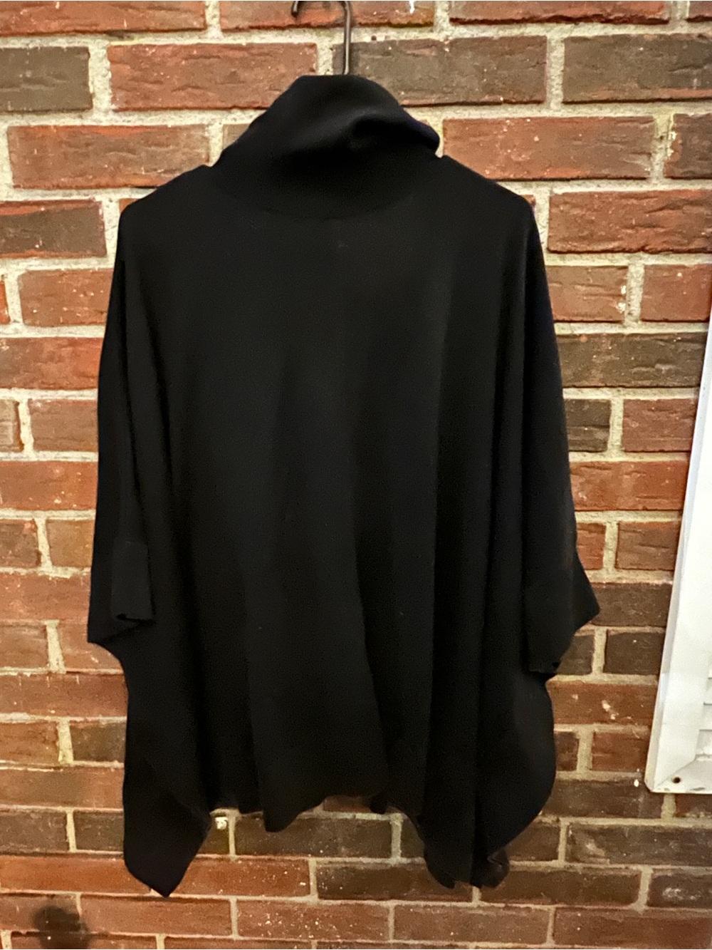 Michael Kors Black Turtleneck Poncho Sweater